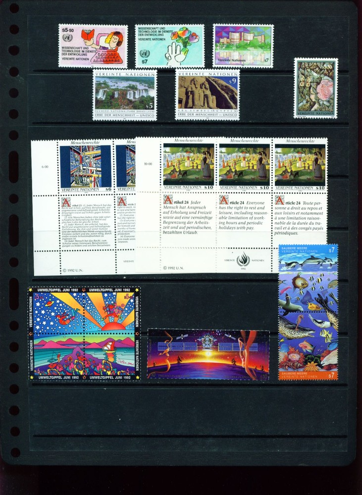 1992 UN Mint Vienna Stamps - Never Hinged - Complete