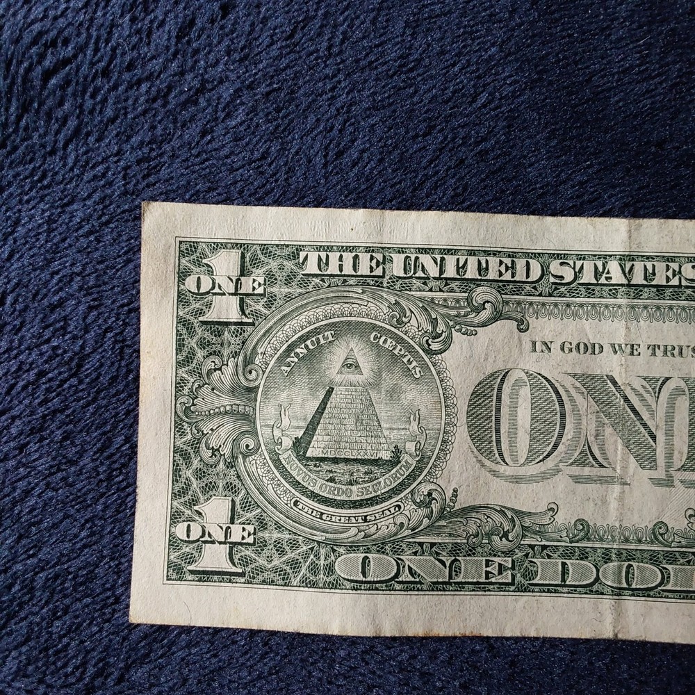 $1 Dollar Bill USD Miscut Errors- Misaligned Miscut 1988 Circulated Rare