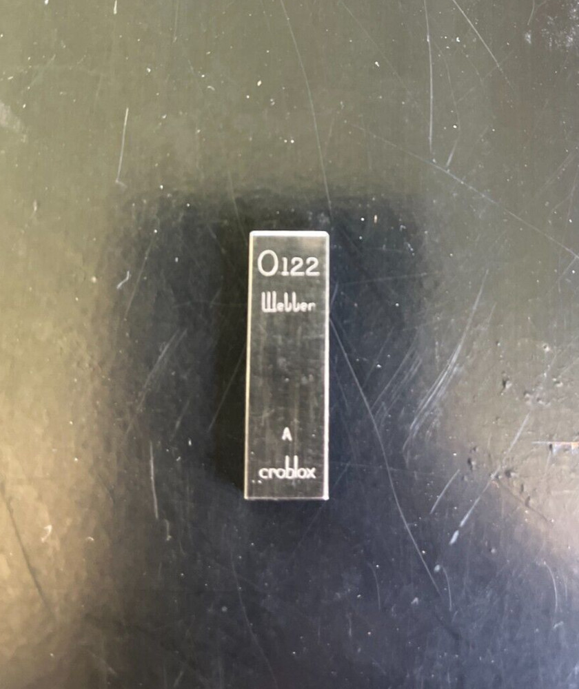 .122" Starrett-Webber Gage Block with certification