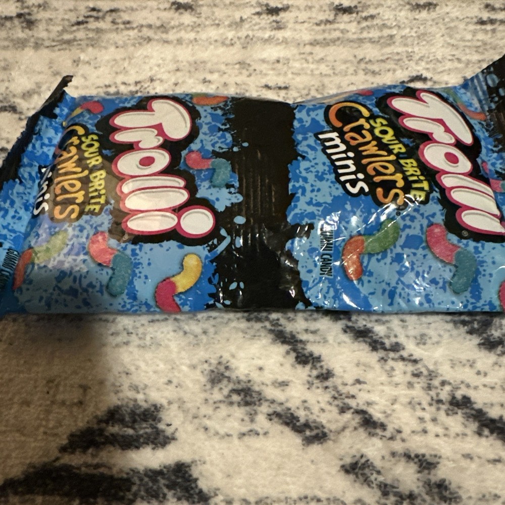 FACTORY ERROR! Trolli gummy worm, double wrapped factory error. RARE.