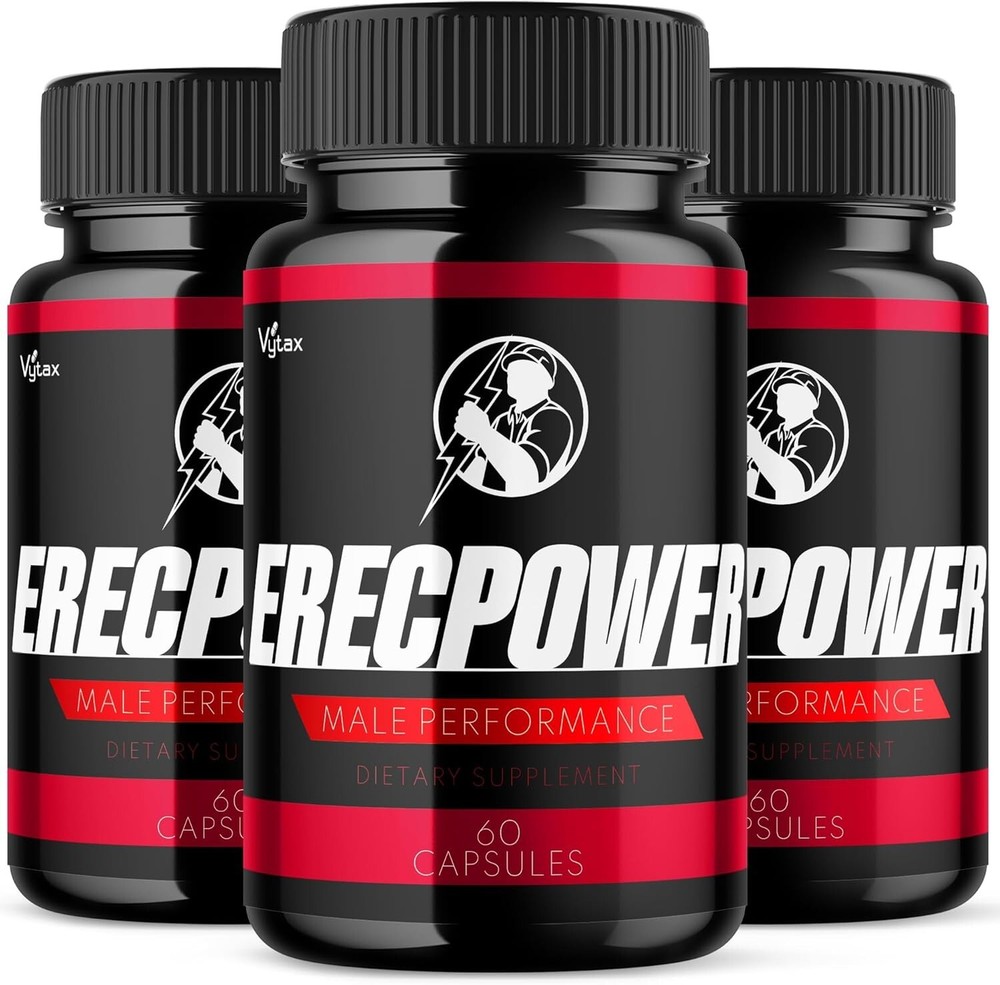 (3 Pack) Erecpower for Men | Advanced Formula Male Support Pills (!80 Capsules)