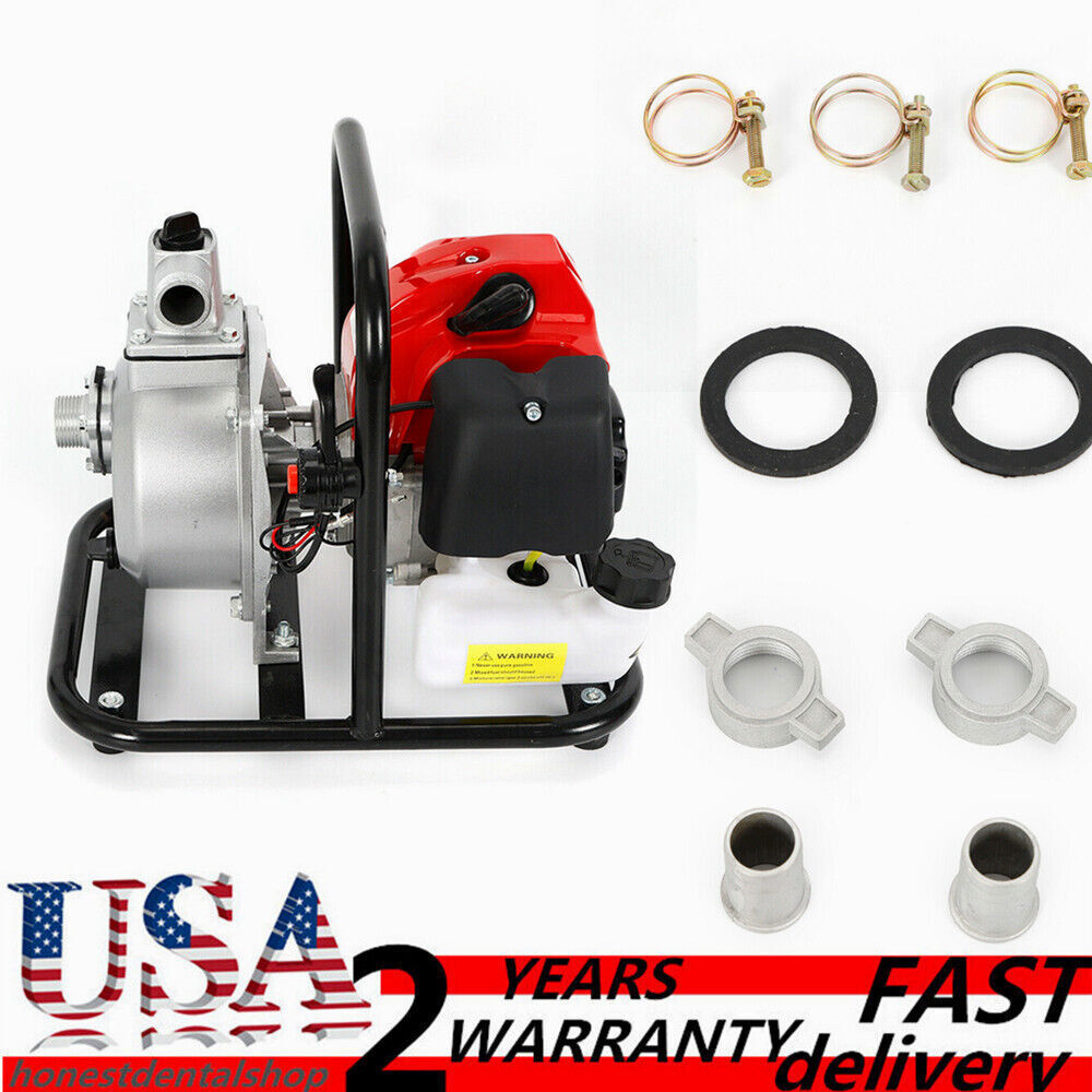 2 Stroke Gasoline Water Pump Gas-Powered Semi-Trash Irrigation Transfer Pump