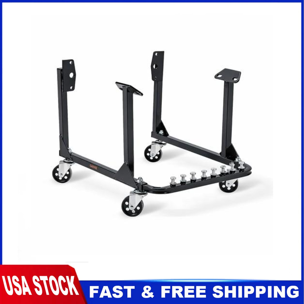 750lbs Engine Cradle with Wheels Rolling Engine Stand for Chevy Small Big Block
