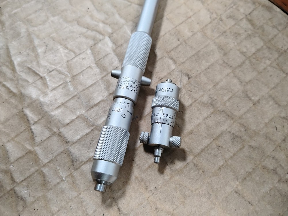 Starrett No. 124 & No. 124-C Inside Micrometer Set