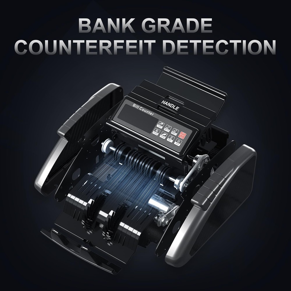 AL1000 Money Counter Machine with Value Counting, Support Dollar and...