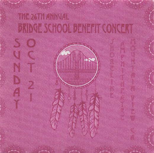 26th Annual Bridge School Benefit Backstage Pass Mountain View 2012 Cloth Var...