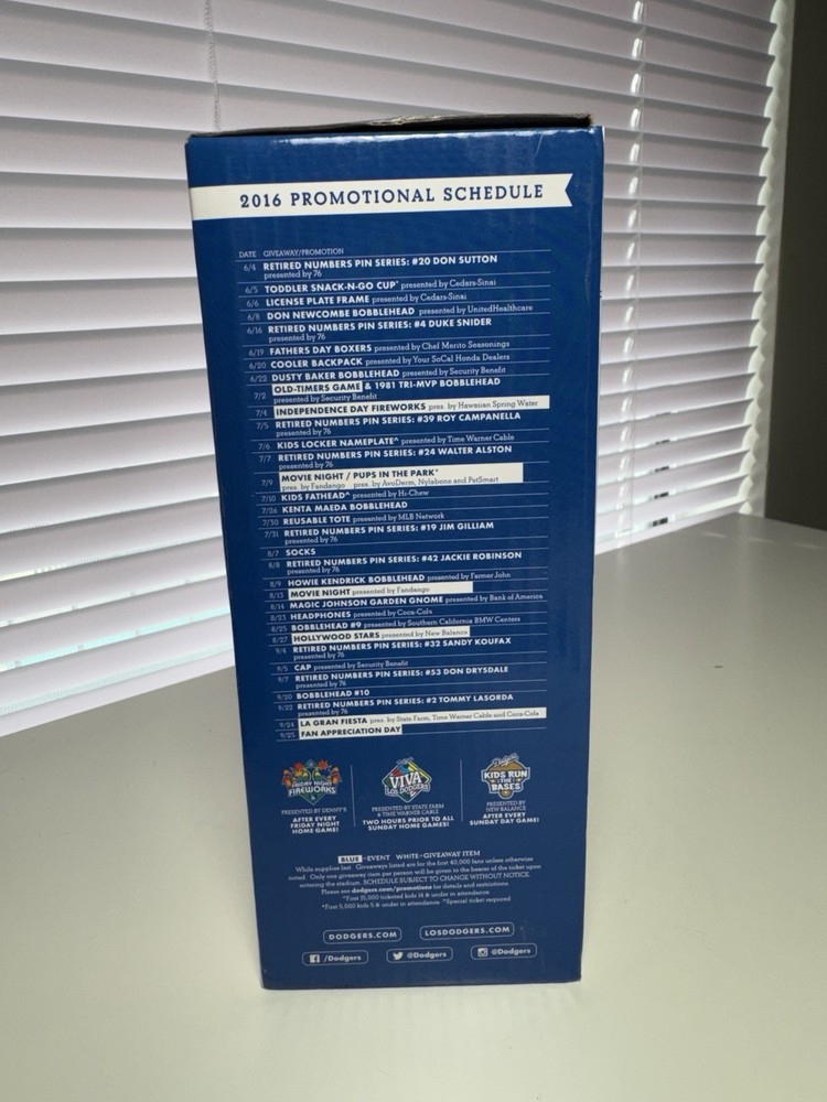 Dodgers Exclusive Adrian Gonzalez Bobblehead 2016 Time Warner Cable