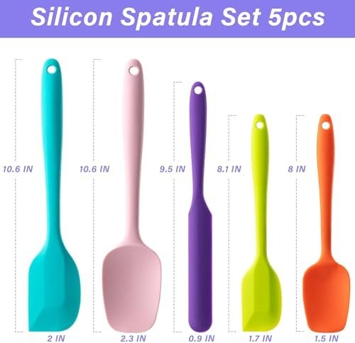 5 Piece Silicone Spatula Set Multicolor