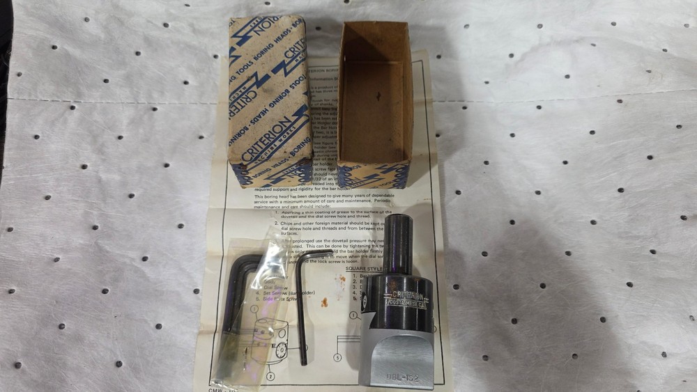 Criterion Micro Adjustable Boring Bar Holder/Head 1/2" Shank DBL-152