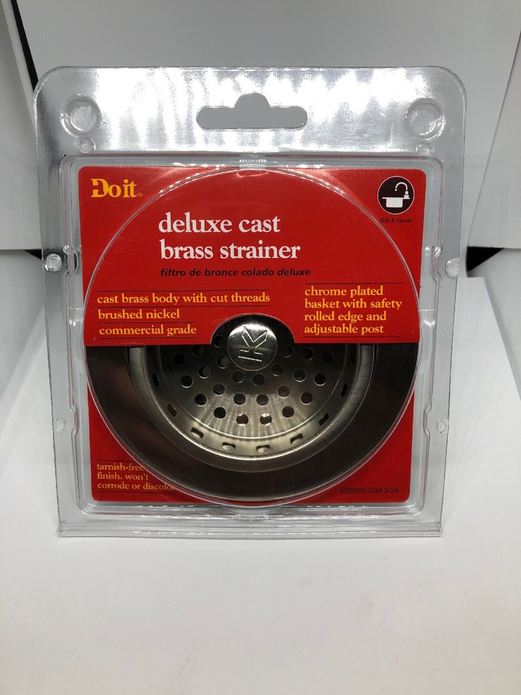 Do it Solid Brass BRUSHED NICKEL Basket Strainer Assembly 438995 Tarnish Free
