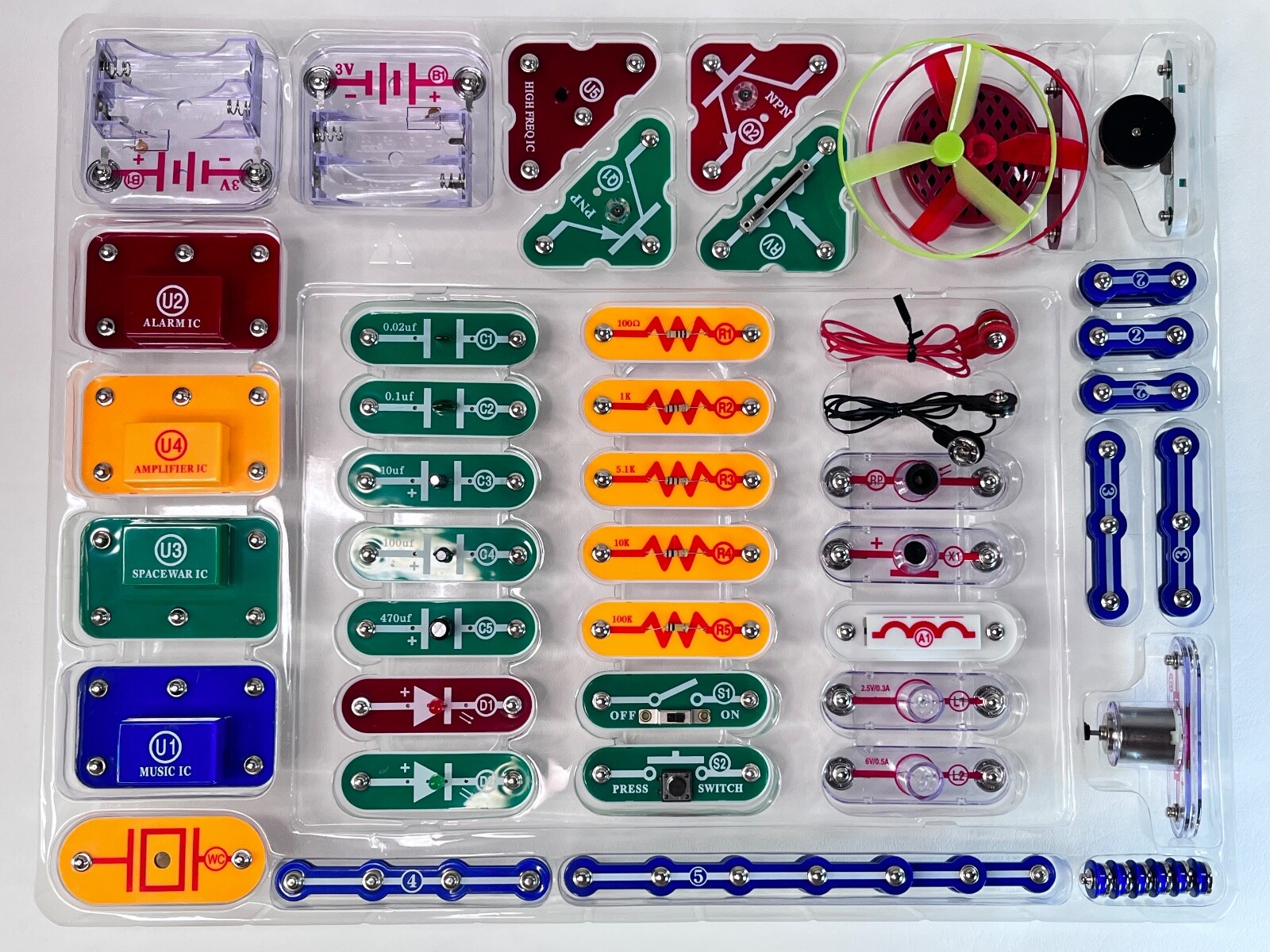 Snap Circuits Pick Part From SC-100, SC-300, Skill Builder SB-125, Arcade, Light