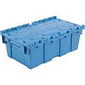 Distribution Container With Hinged Lid 19-5/8x11-7/8x7 Blue