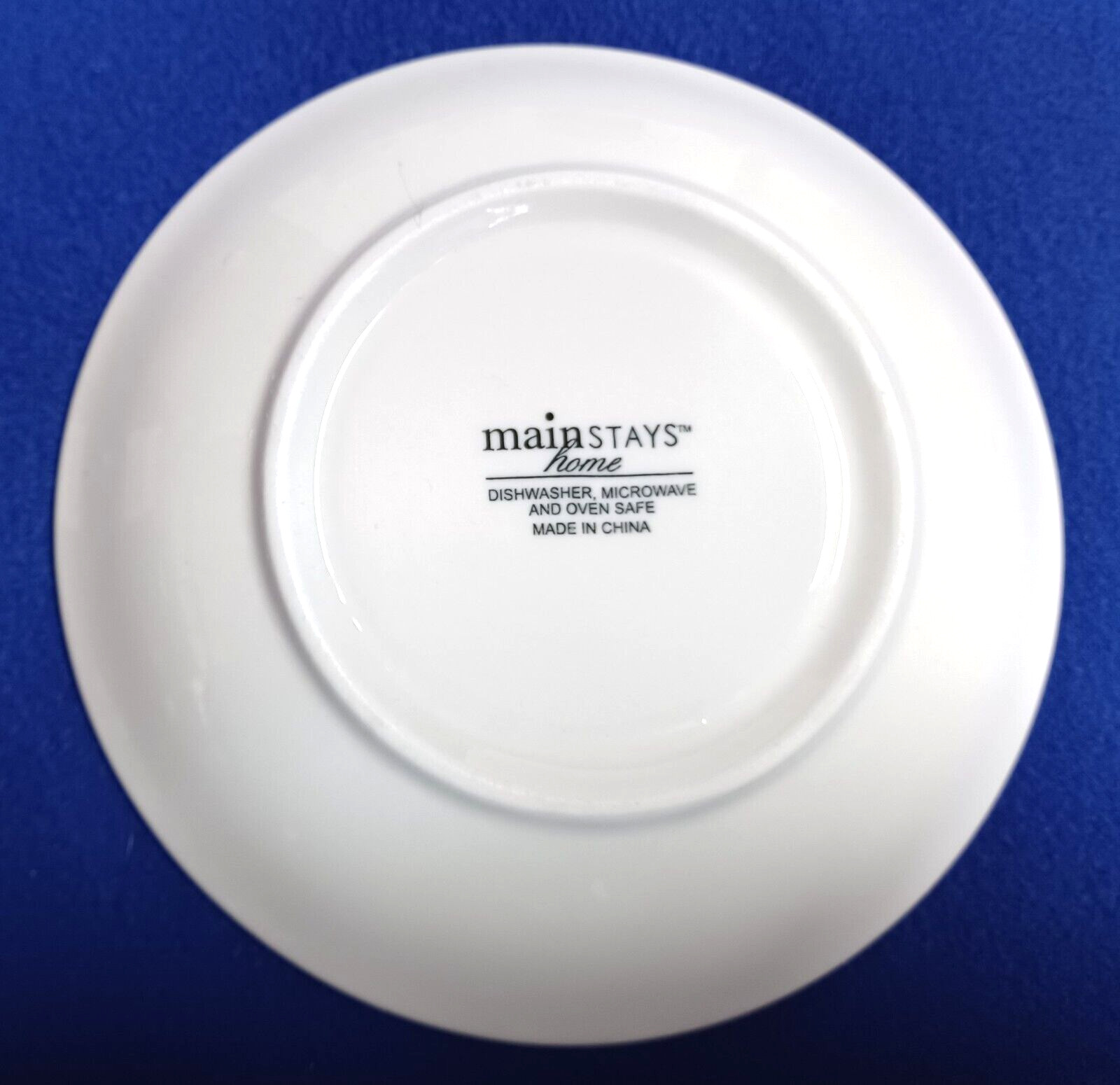 Mainstays Home Flat Cup & Saucer Sets Blue & Green Stripes Set of 4