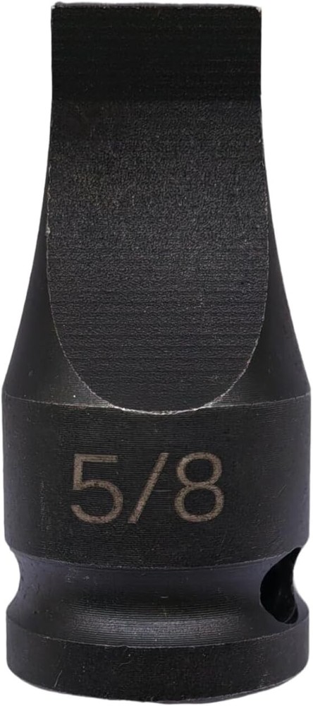 1/2" Drive Slotted Screwdriver Bit Socket,, 5/8" Width x 3/32" Thickness Tip