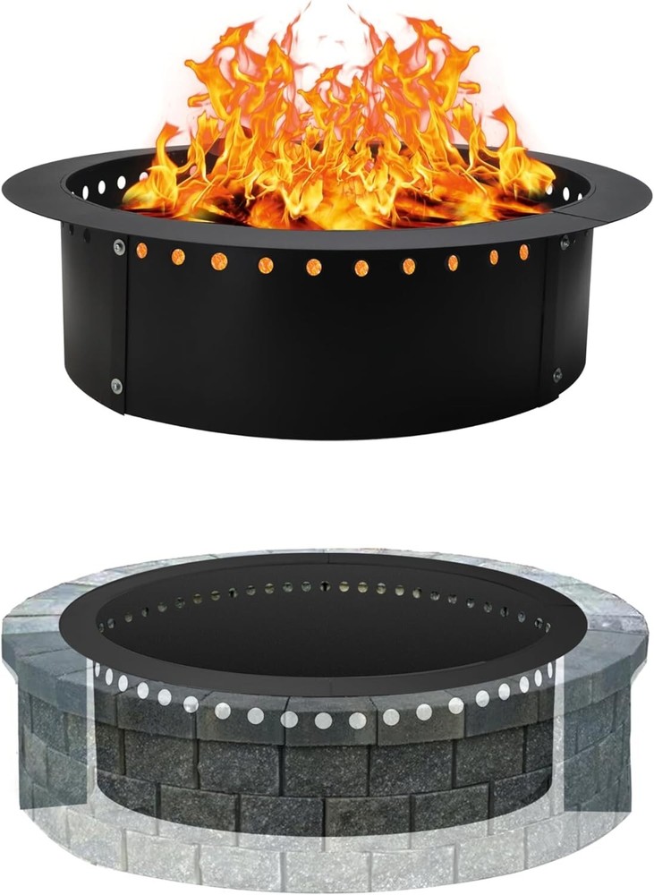 FEBTECH Smokeless Firepit Ring 36" OD & 30" ID for Outdoor Fire pits