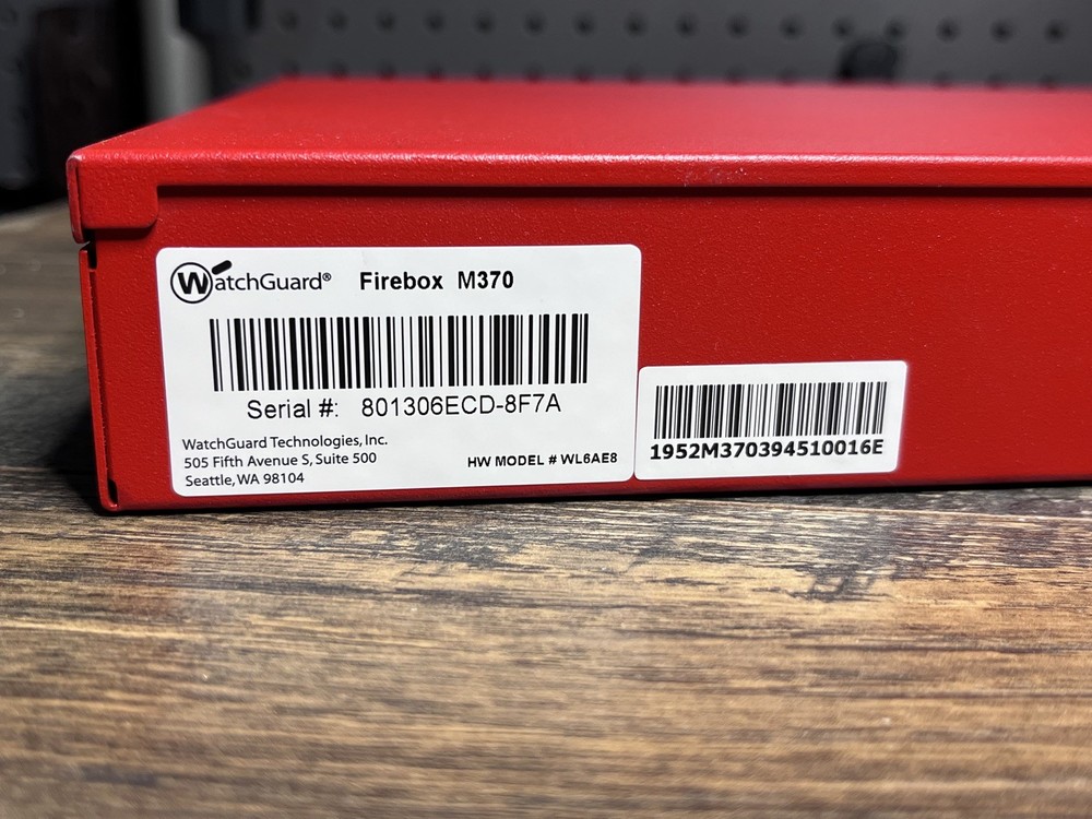 Watchguard Firebox M370 Network Security Appliance WL6AE8
