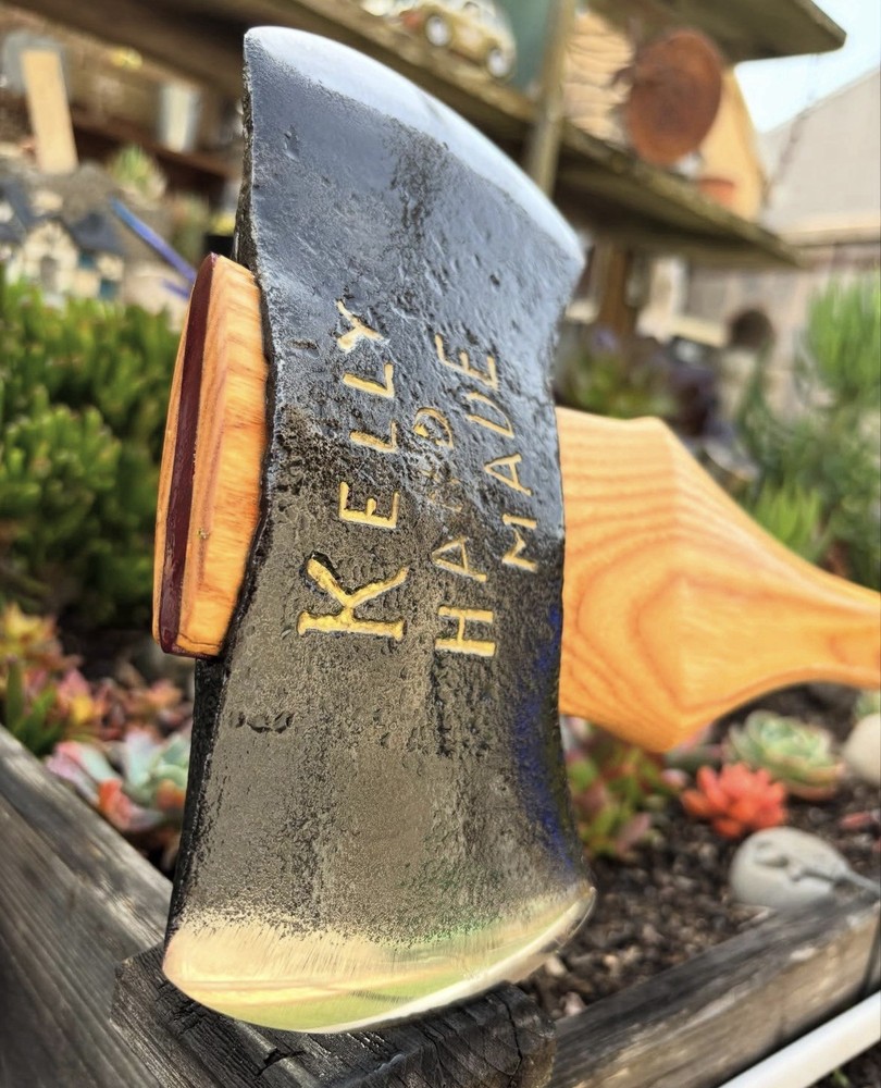 Kelly Hand Made Michigan Pattern Double Bit Axe on White Ash