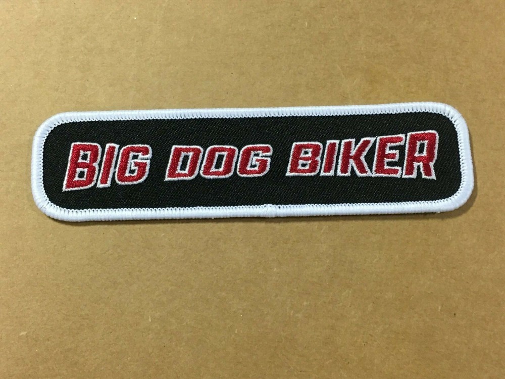 BIG DOG BIKER FORUM SMALL JACKET or HAT PATCH EMBROIDERED LOGO & GLUE BACKING
