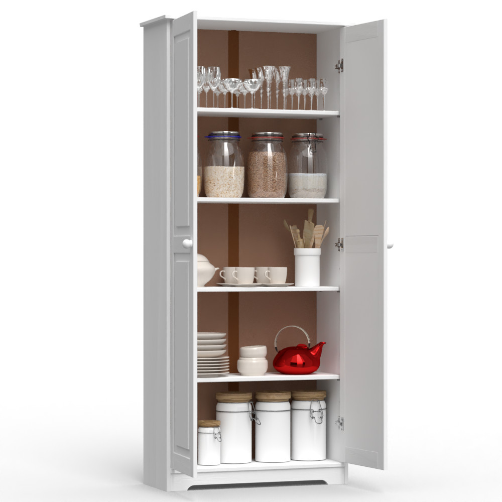 Cabinet Pantry 2 Doors Solid Wood White- by From the Tree Furniture