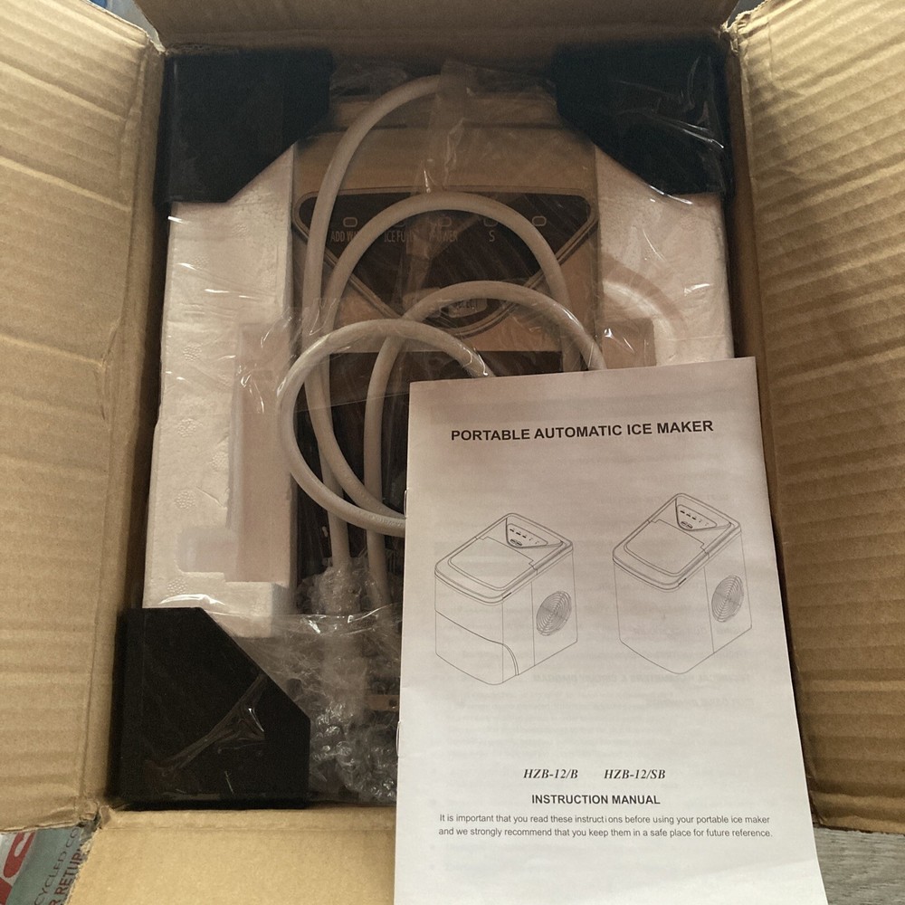 FEANOR Ice Maker w/ Self-Cleaning Function, Countertop Ice Machine Silver