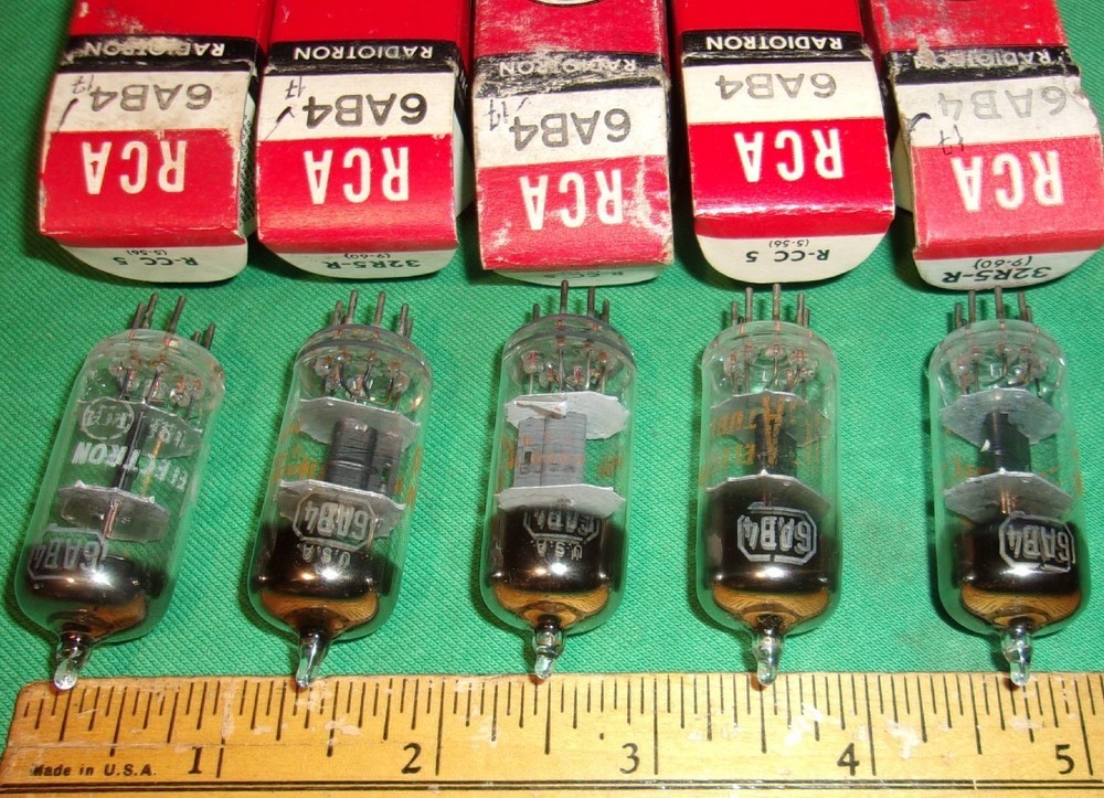 5-RCA 6AB4 Triode Tubes NOS Test Strong!
