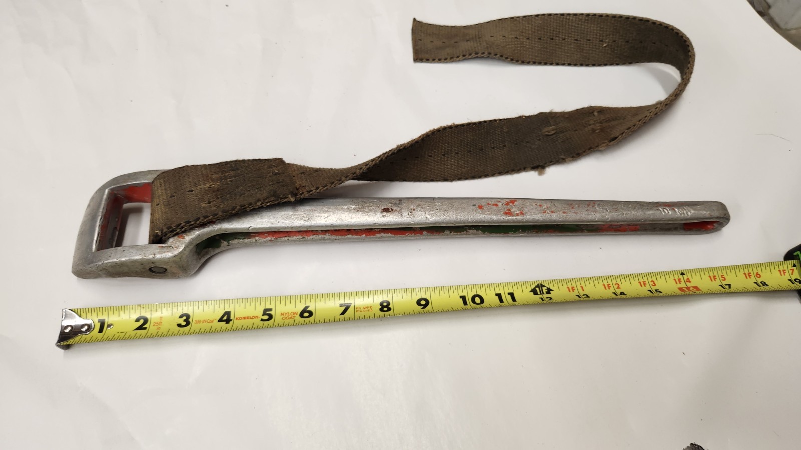 Ridgid No. 5 Adjustable Strap Pipe Wrench, 26" Strap w/Previous Owner Etchings