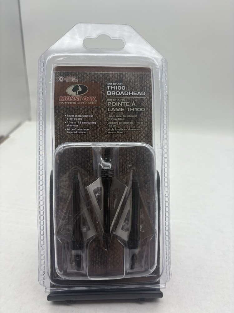 Mossy Oak 100 Grain TH100 Broadhead 3pk