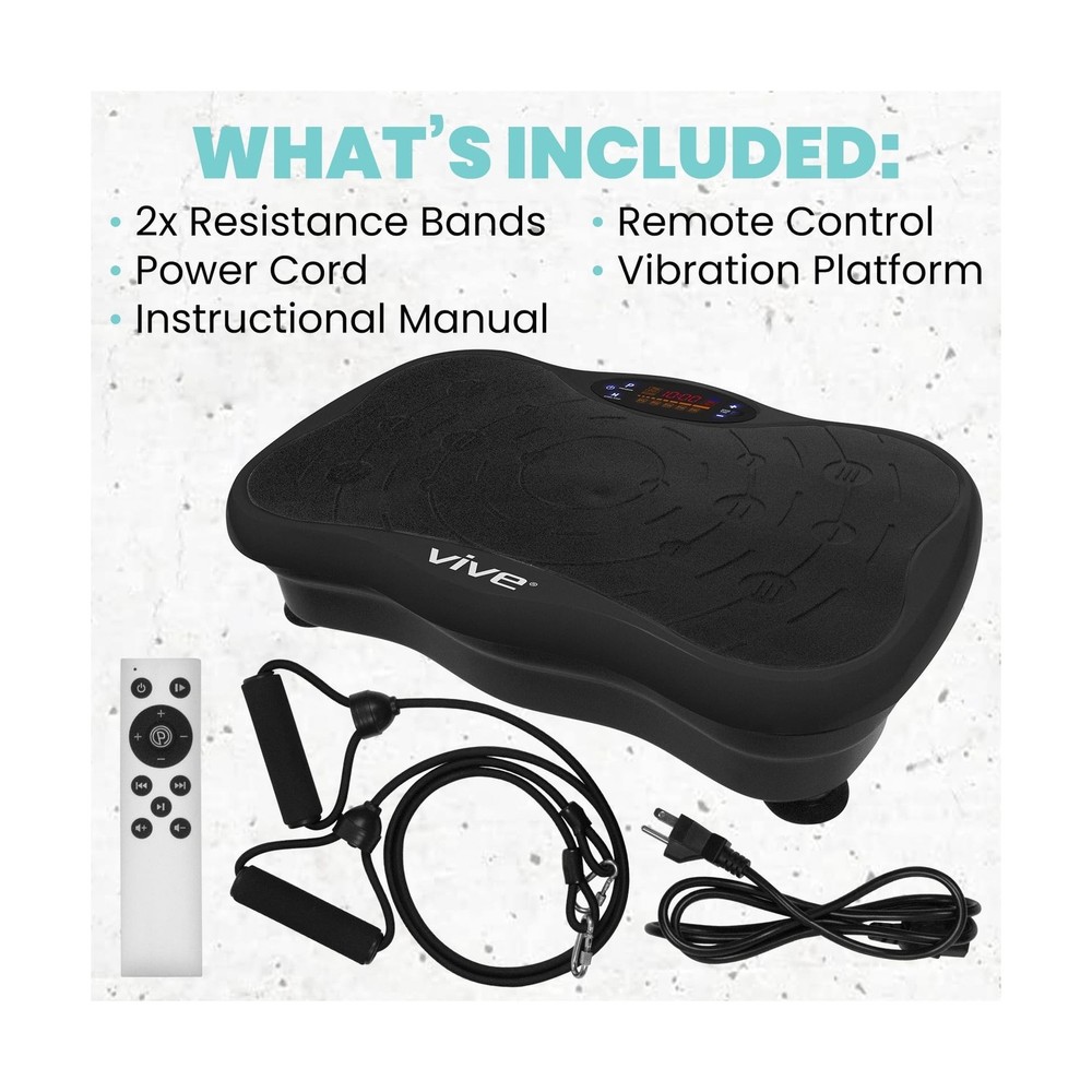 Vive Vibration Plate Exercise Machine - Shake Plate Vibration Platform with R...
