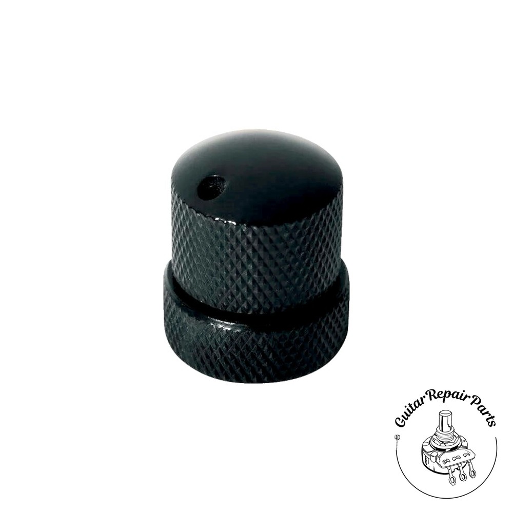 Warwick Stacked Concentric Dome Knobs w. Position Indicator, Die-cast - Black