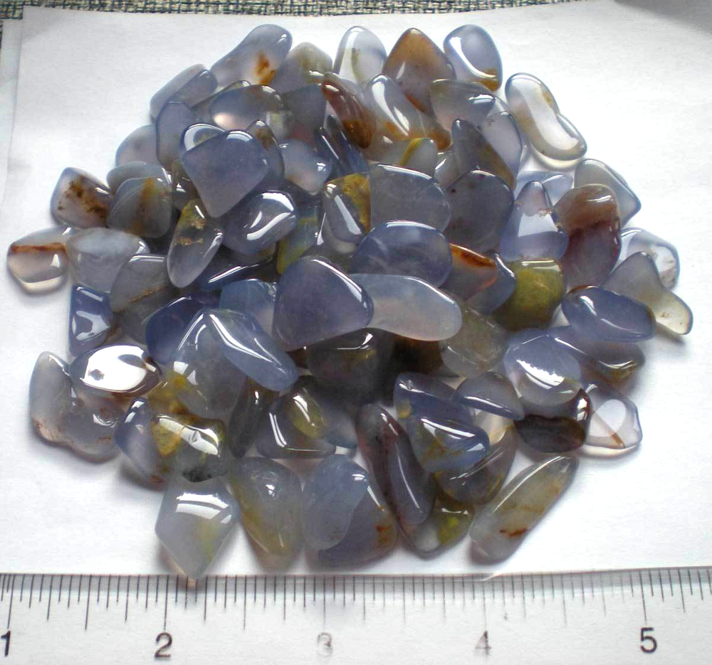 Blue Chalcedony - 4 oz. Small Tumbled Stones rt506b