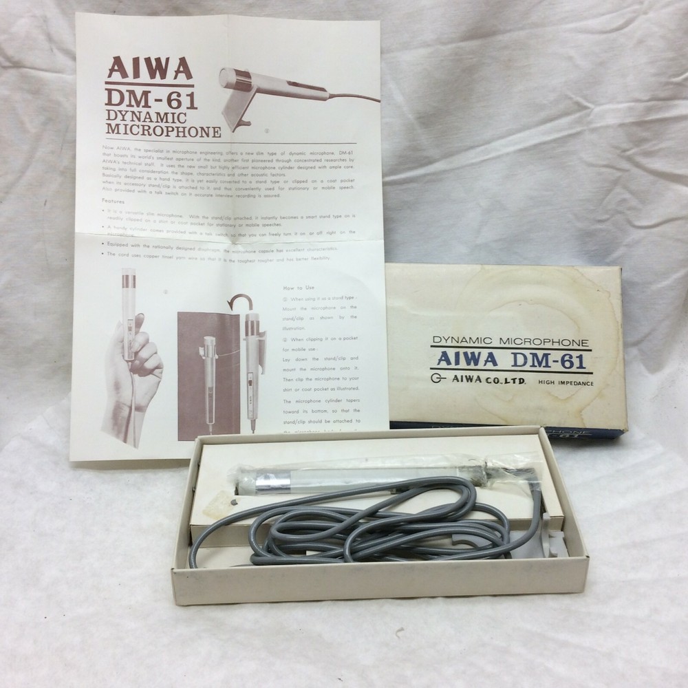 Vintage Dynamic Microphone AIWA DM-61