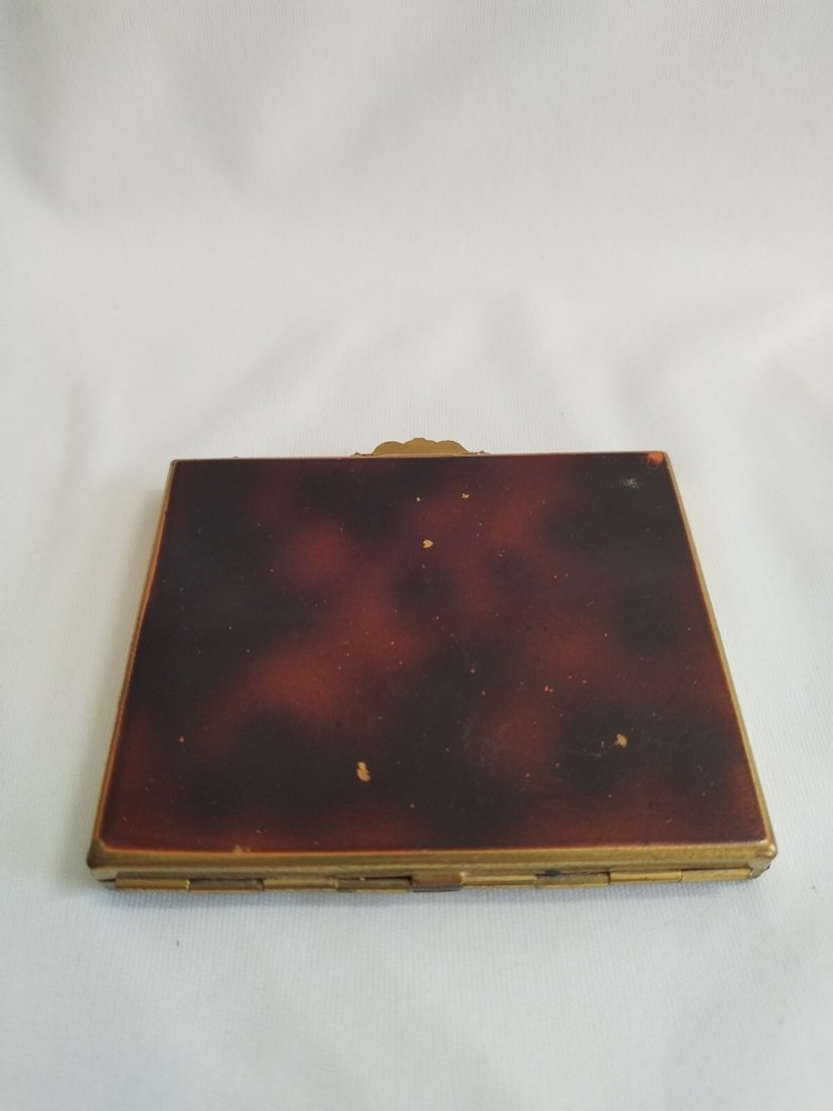 Powder puff Vintage container Flip - Top Compact