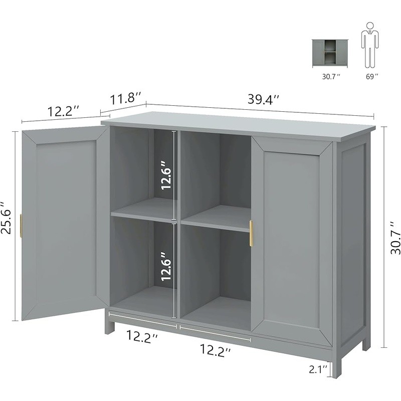 Multi Functional Storage Buffet Cabinet Kitchen Sideboard Entryway Home Decor US