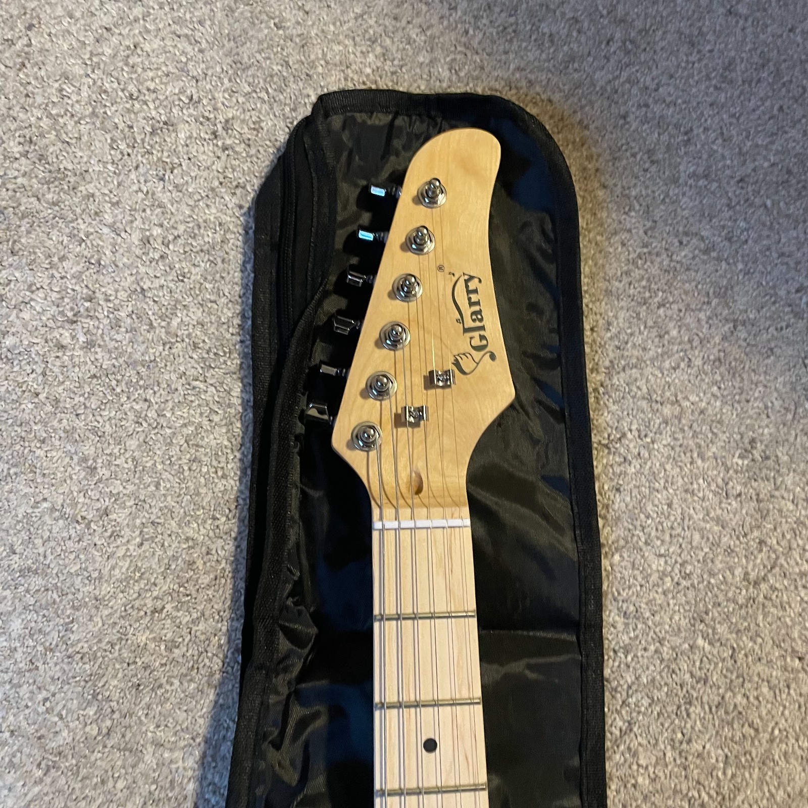 Full-Size Black Electric Guitar Starter Package with 20-Watt Amp, HSS Pickups