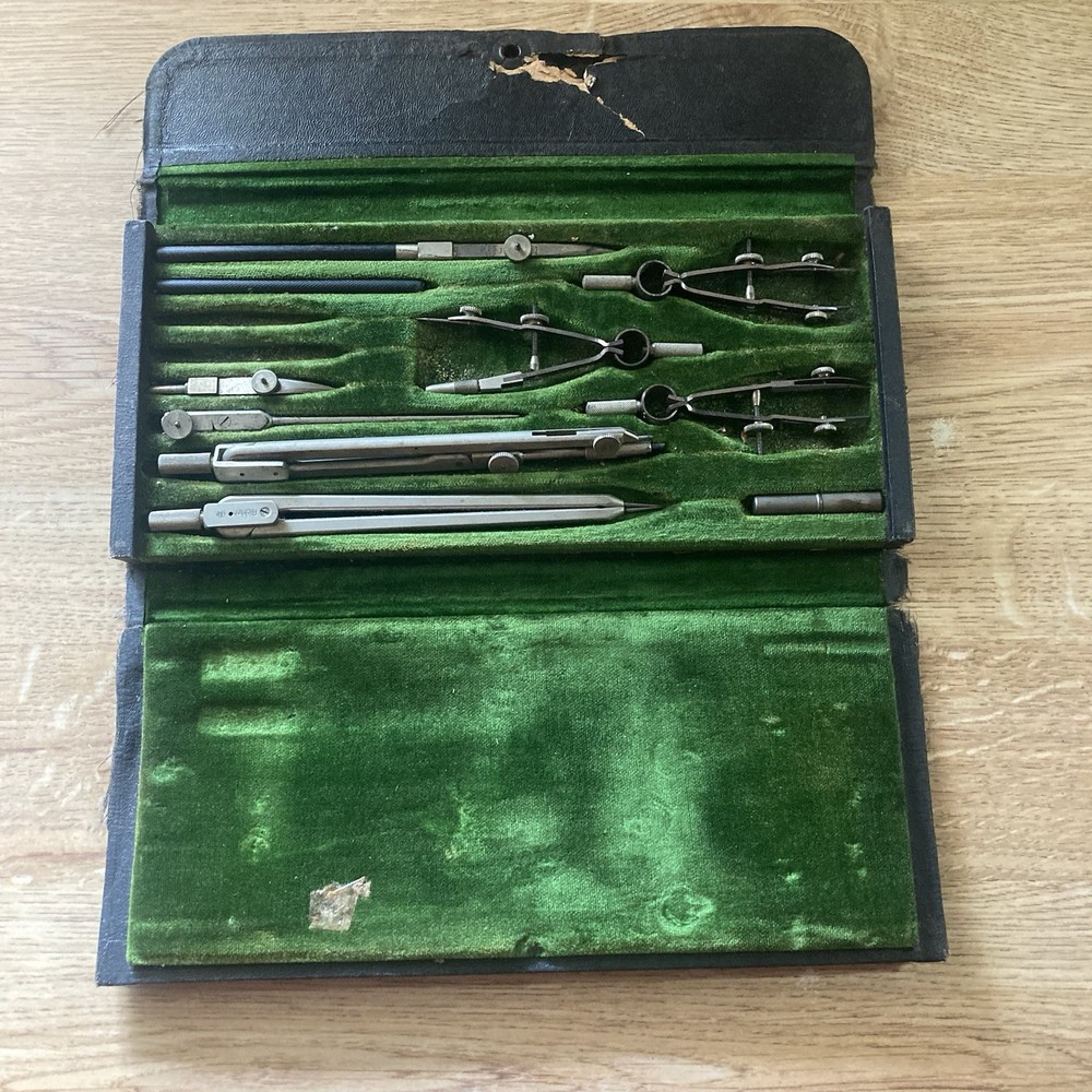 VINTAGE E.O. RICHTER & CO. GERMAN PRECISION DRAFTING DRAWING SET