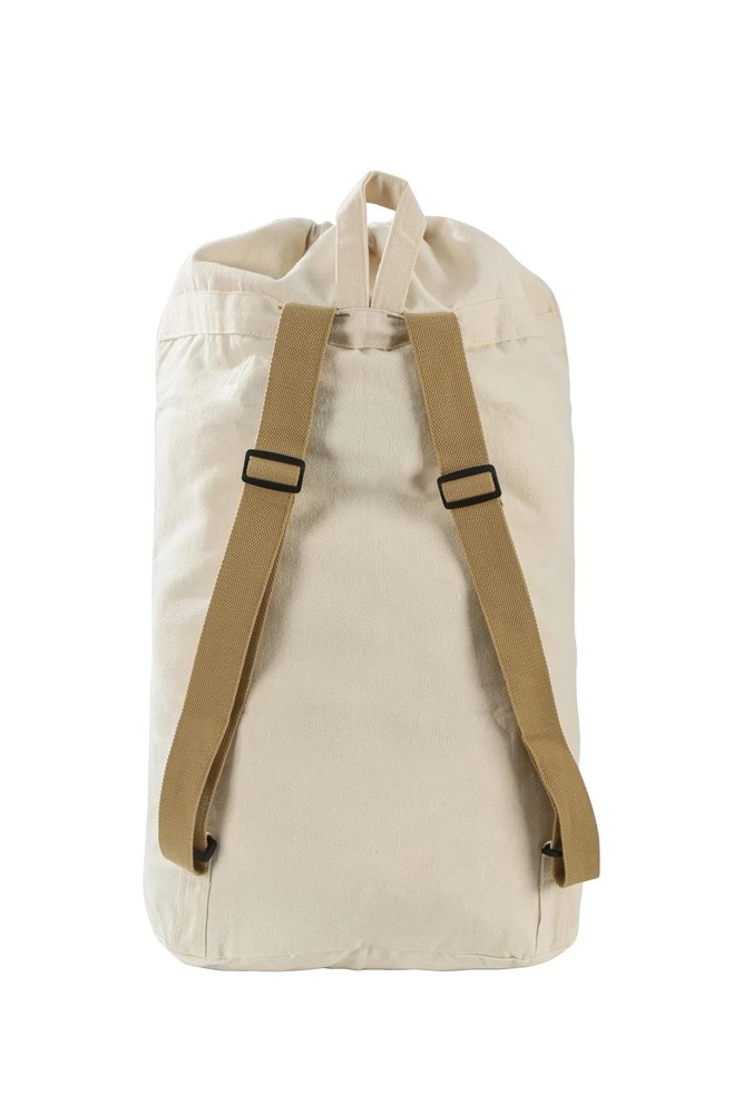 Canvas Laundry bag Washable backpack Adjustable Straps Large Front Pocket