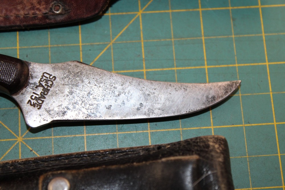 Schrade Old Timer 152 Knife & EZ Lap Diamond Sharpener W/ Sheaths