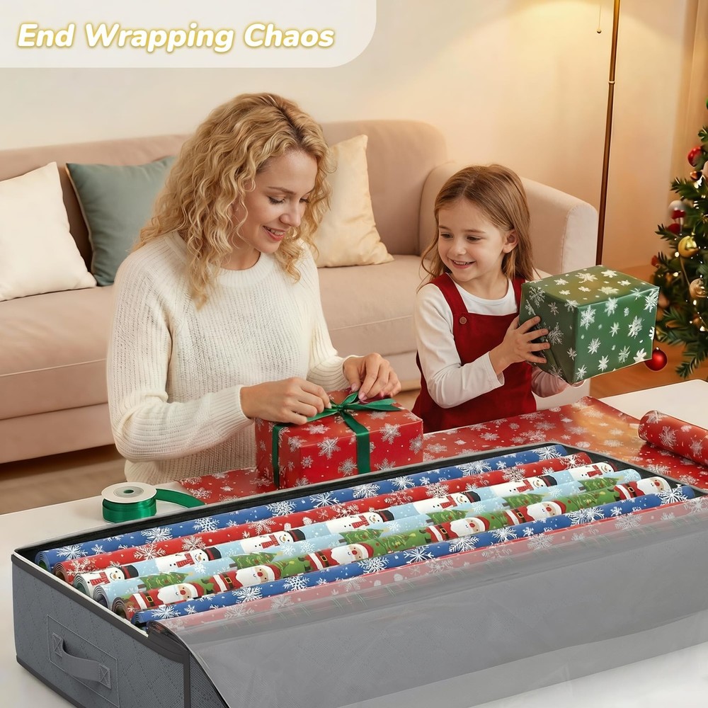 Budding Joy 90L Under Bed Storage Containers, Closet Organizers 4 Pack, Grey