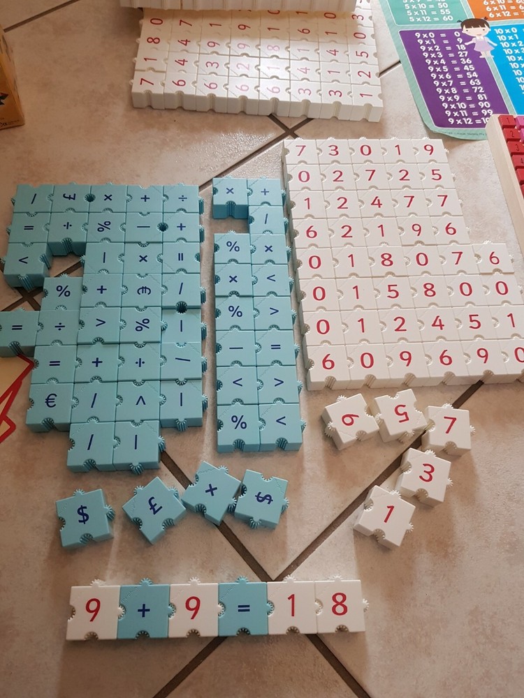 New + used Bundle Ofmath Activities game Puzzles, Multiplication block Number
