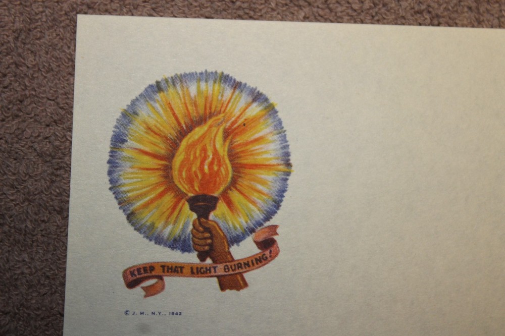 Original WW2 U.S. Home Front Patriotic Letter Head and Matching Envelope Set