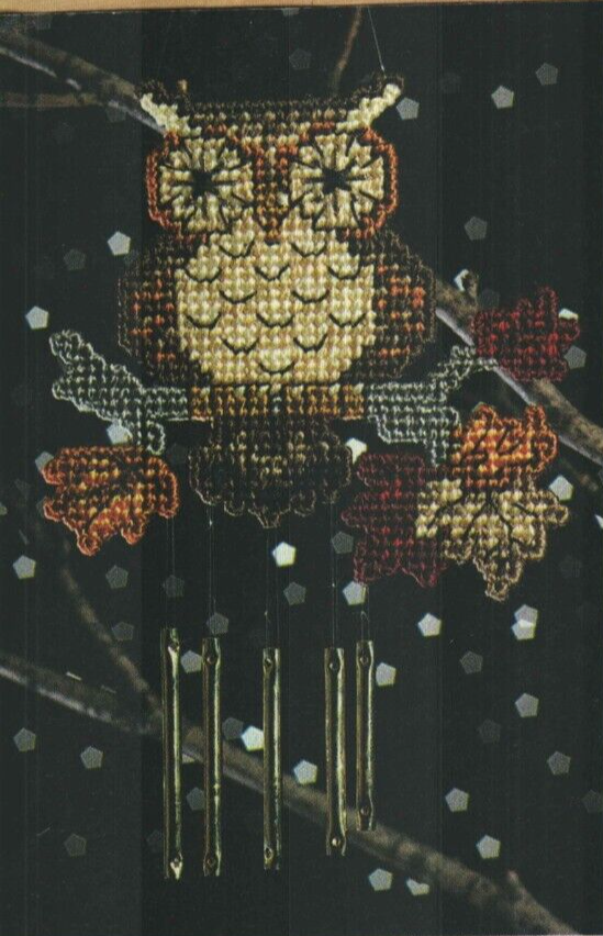 OWL WIND CHIME HOME DECOR PLASTIC CANVAS PATTERN INSTRUCTIONS