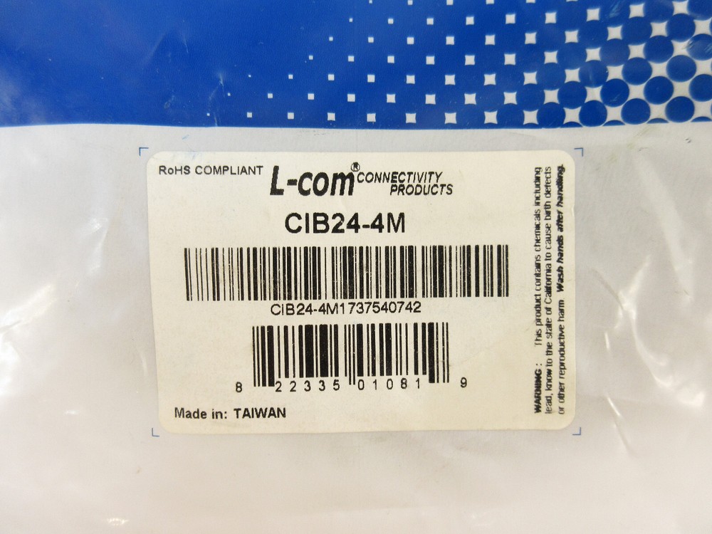L-COM CIB24-4M IEEE-488 (GPIB) - Cable Assembly, Normal/Normal 4.0m