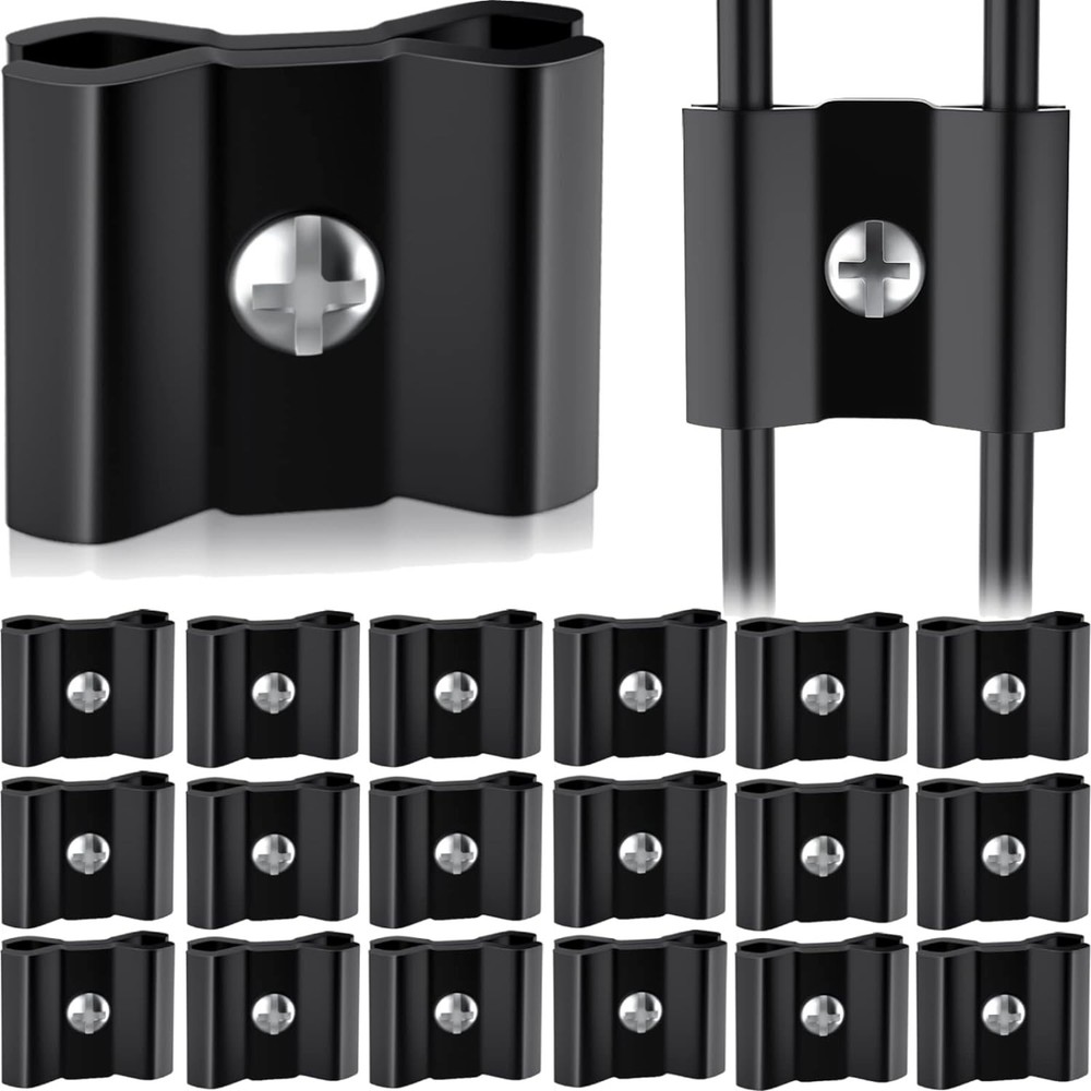 18 Pack Black Metal Gridwall Joining Clips - Easy Install Panel Connectors