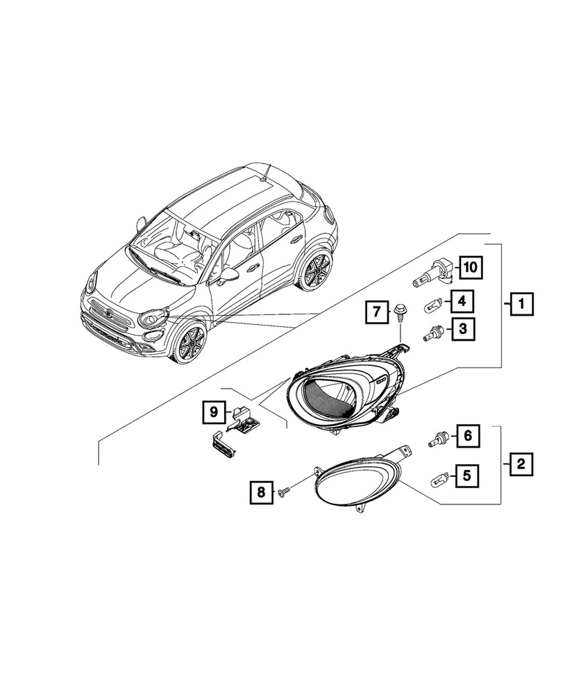 Genuine Mopar Light Mounting Kit Left 68232562AA