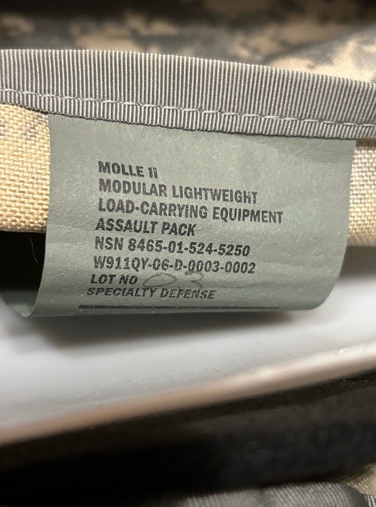 Molle II Modular Lightweight Load-Carrying Equipment Assault Pack