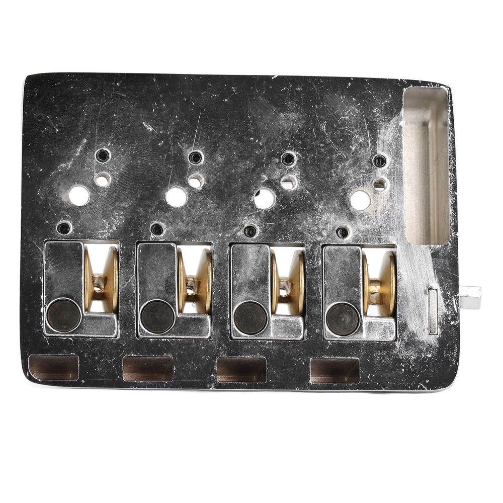 4 String Headless Electric Bass Bridge Alloy Brass Bridge Replacement (Silver )