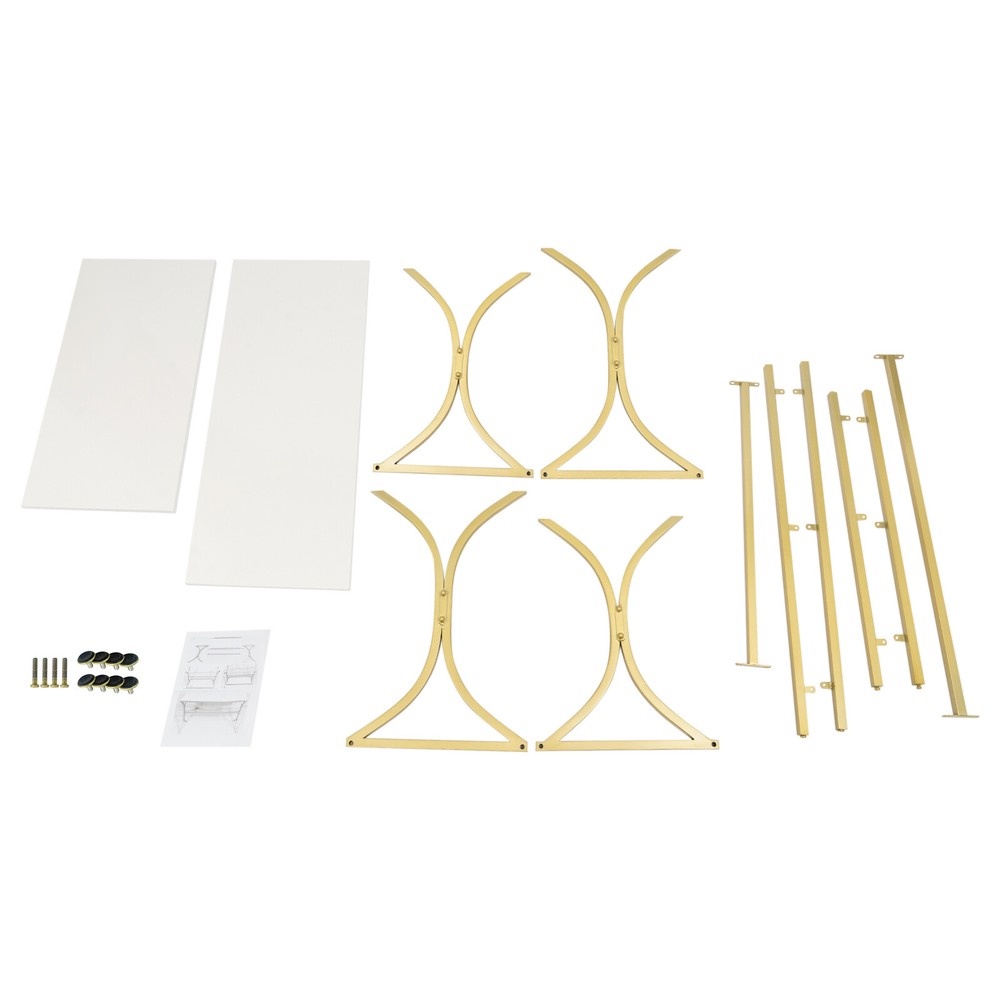 2pcs Modern Nesting Tables Handbag Display Stands Riser Shelf Storage Table