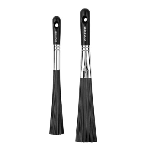 2 Pcs Splatter Brush - Ink - Abstract Flat + Round Splatter Brush