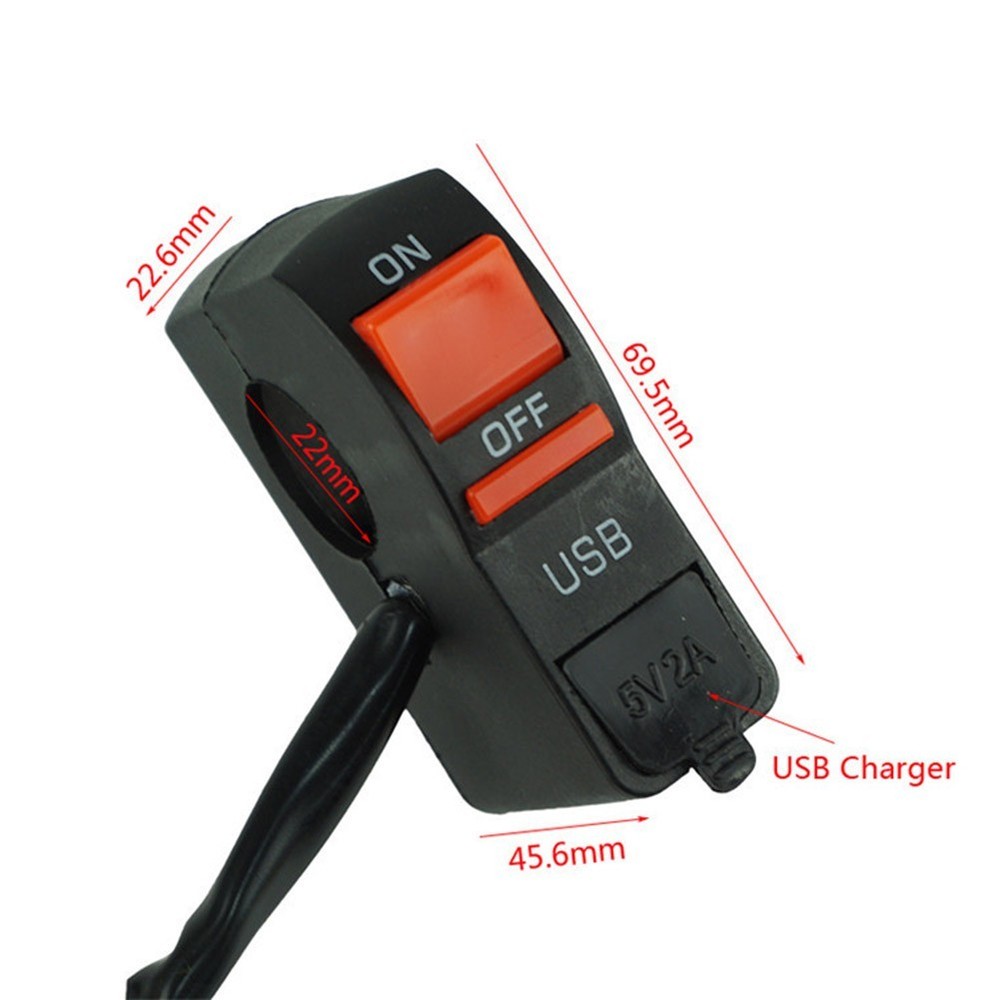 Convenient Motorcycle USB Charger with Built In Headlight Functionality