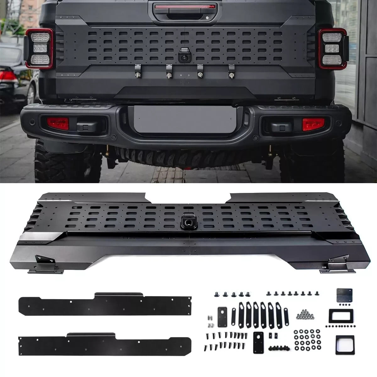 Aluminum Multifunctional Tailgate Expansion Panel Compatible with Gladiator JT